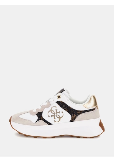 Guess Luckei 4g Logolu Kadın Spor Ayakkabı Flplucpel12 Beyaz