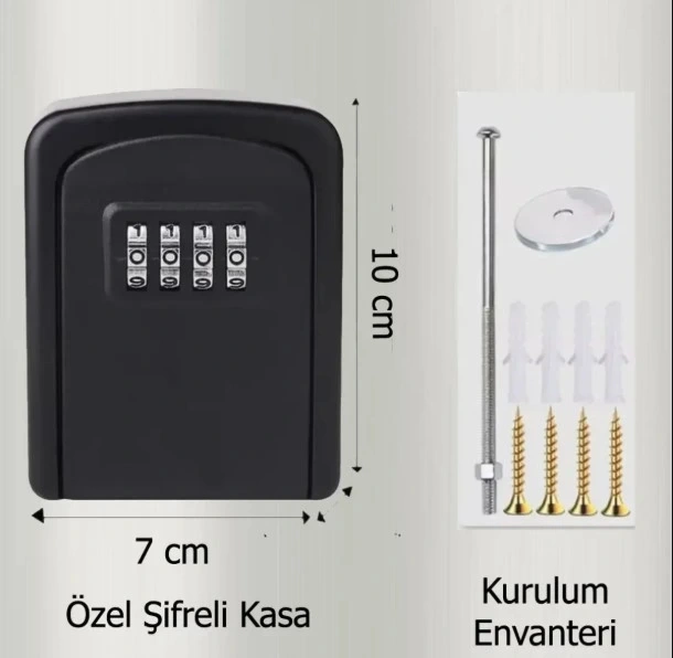 Şifreli Anahtar Ve Eşya Saklama Güvenlik Kasası