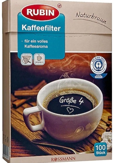 Tr Rubin Kahve Filtresi No 4 Doğal Kahverengi Renkli 100 Adet Filtre Genel