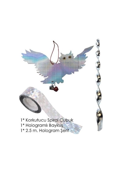 Balkon Ve Bahçe İçin Hologramlı Kuş Uzaklaştırıcı Set