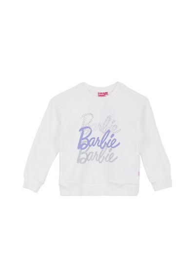 Barbie Beyaz Kız Çocuk Baskılı Sweatshirt Brb6wg-swt6614 Ekru