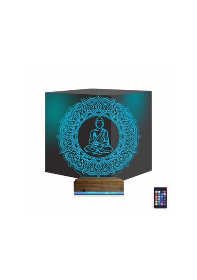Luvivia Mandala Yoga 3d Lamba - Masa Gece Lambası Şeffaf