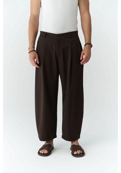 Mai Collection Mai Studios Co. Hector Kahve Geniş Paça Erkek Pantolon Kahverengi