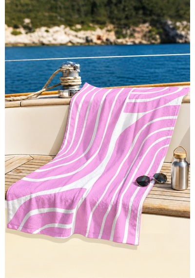 Modern Geometrik Çizgili Pembe Plaj Havlusu - Minimalist Retro Beyaz Hızlı Kuruyan Mikrofiber Havlu Gölgeli Porselen Modern Geometrik Çizgili Pembe Plaj Havlusu - Minimalist Retro Beyaz Hızlı Kuruyan Mikrofiber Havlu Gölgeli Porselen