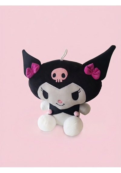 Peluş Kuromi -30cm -siyah Siyah-beyaz