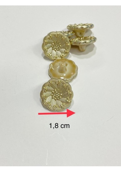 İtalyan Model Ceket Hırka Düğmesi Takımı Gold 6'lı Set 1,8 Cm