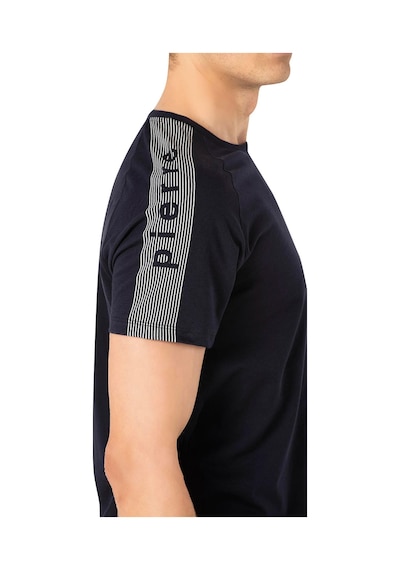 Pierre Cardin Erkek Bisiklet Yaka Penye Kısa Kol Pijama Takım Lacıvert