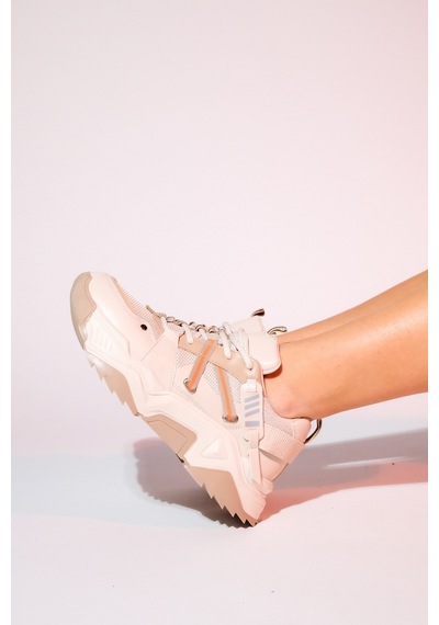 Luvishoes Leona Bej Kadın Spor Sneakers Bej