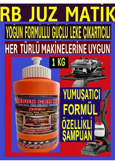 Rb Juz Yumuşatıcı Özellikli Koltuk Halı Yıkama Makinesi Şampuanı 1 KG