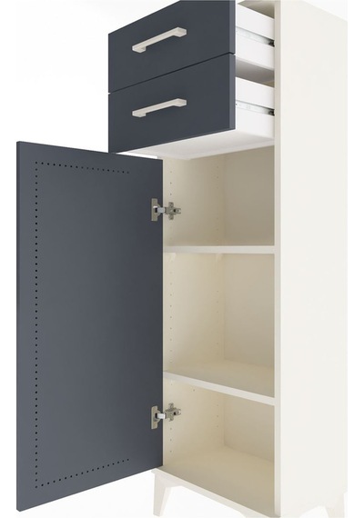 Arges Dolap 2 Raflı 2 Çekmeceli Tek Kapaklı 44x30x134 Aytaşı-... Aytaşı