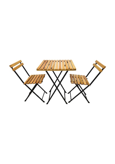 Katlanır Metal Ayaklı Ahşap Masa Sandalye Bistro Üçlü Set 60x60x75 Balkon Masası Sandalye Siyah Katlanır Metal Ayaklı Ahşap Masa Sandalye Bistro Üçlü Set 60x60x75 Balkon Masası Sandalye Siyah