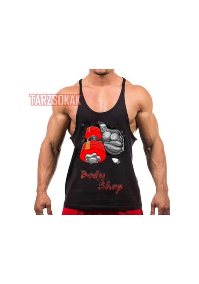 Tarzsokak Gym Tank Top Fitness Sporcu Atleti Gym111 Siyah