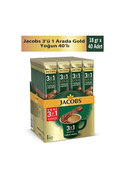 Jacobs 3 ü 1 Arada Gold Yoğun ve Yumuşak Kahve Seti 6'lı Set