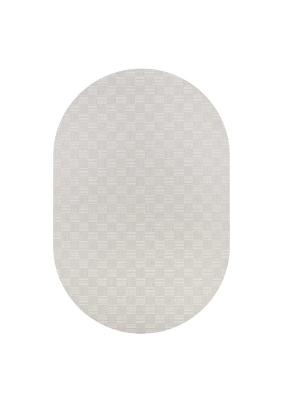 Kaymaz Yıkanabilir Doğal Dokulu Krem Dekoratif Sisal Oval Halı Siesta 1506 Kemik-krem
