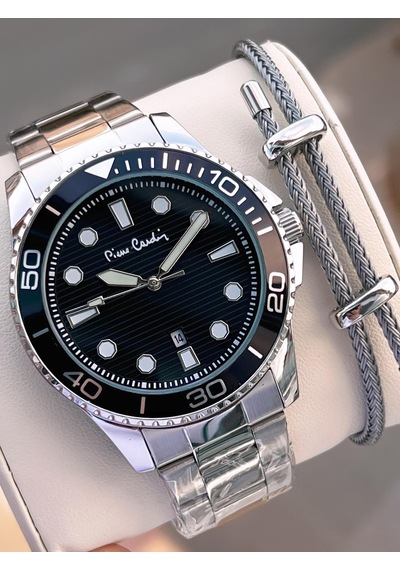 Pierre Cardin Damat Ve Nişan İçin 2 Yıl Garantili 3 Atm Suya Dayanıklı Erkek Kol Saati Ek.800311f02 Siyah - Gri