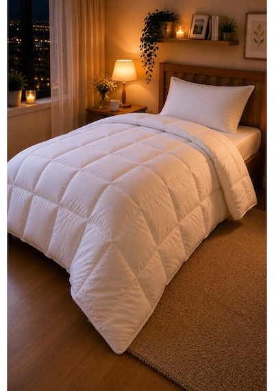 HİG HOME LuxeSleep Tek Kişilik Microfiber Yorgan – Sıcacık Ultra Yumuşak Kuş Tüyü Hissi