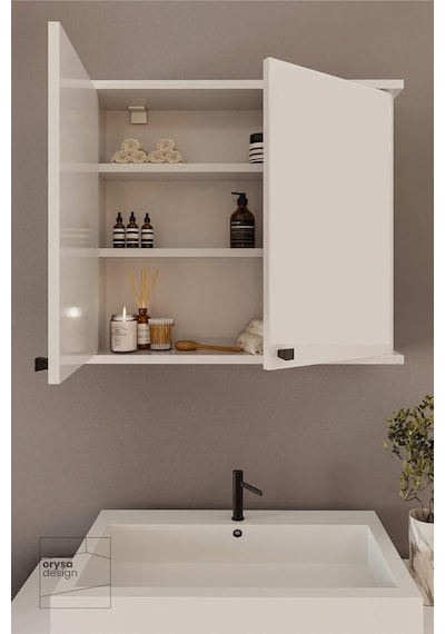 Tr Bd-1 Aynasız Banyo Dolabı, Duvar Dolabı - Beyaz Diğer