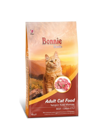 Bonnie Biftekli Kuru Kedi Maması 10 Kg