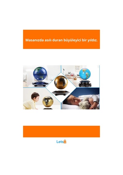 Manyetik Dünya Küre Işıklı Modern Dekoratif 6 İnç Diğer