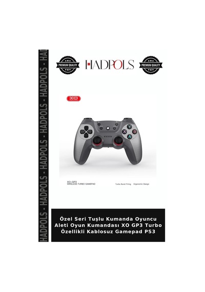 Özel Seri Tuşlu Kumanda Oyuncu Aleti Oyun Kumandası Xo Gp3 Turbo Özellikli Kablosuz Gamepad Ps3