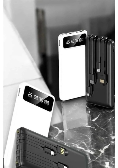 Ers 20.000 Mah Led Işıklı Lcd Ekran Usb Girişli Type-c Lightning Powerbank Yeni Nesil