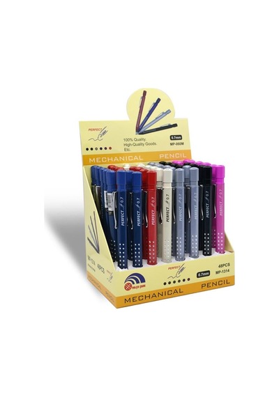 Perfect Versatil 07 Mm Mp-1314 Üçgen Grip 48'li Stand Çok Renkli