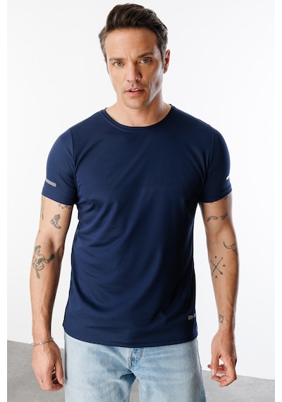 Genius Store Erkek Nem Emici Hızlı Kuruma Atletik Teknik Performans Spor T-shirt Drıfıt-kısakolnew Lacivert