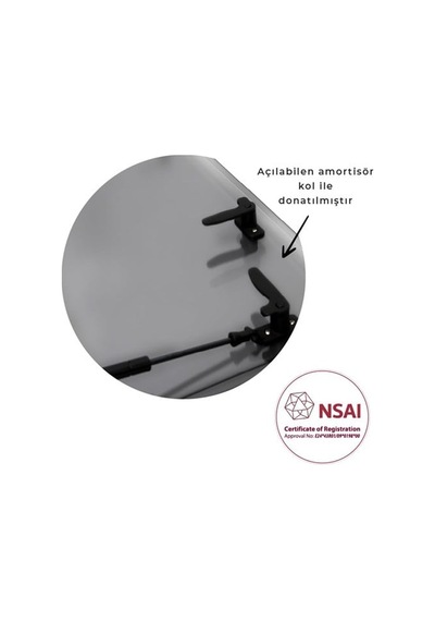 Babarvy Amortisörlü Cam - 90 Açılır 110x45