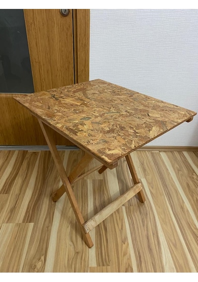 Apak Ahşap Osb Yüzeyli Katlanır Masa 60 CM 50 CM Bambu
