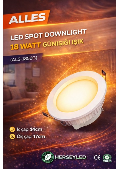 5630 Downlight - 18 Watt Günışığı Gün Işığı