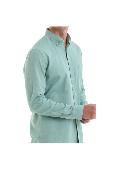 Hatemoğlu Yeşil Comfort Fit Düz 100% Pamuk Düğmeli Yaka Uzun Kollu Casual O Yeşil Hatemoğlu Yeşil Comfort Fit Düz 100% Pamuk Düğmeli Yaka Uzun Kollu Casual O Yeşil