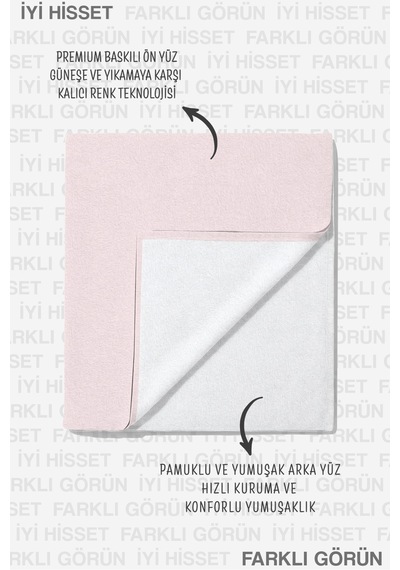 Papatya Çiçekli Soft Pembe Plaj Havlusu - Minimalist Kelebek Motifli Sarı Beyaz Banyo Sahil Örtüsü Serin Dalgası