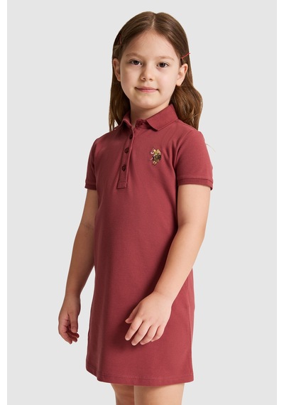 U.S. Polo Assn. U.s. Polo Assn. Kız Çocuk Vişne Elbise Örme 50325597-vr223
