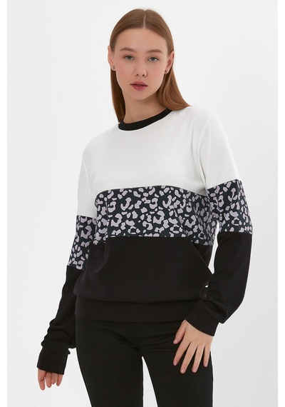 Alexander Gardi ALEXANDERGARDI LEOPAR DESENLİ SWEATSHİRT (B23-26500)