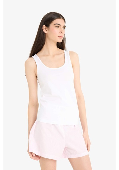 Defacto Regular Fit Pamuklu Atlet-fall İn Love R9041az25auwt34 Beyaz