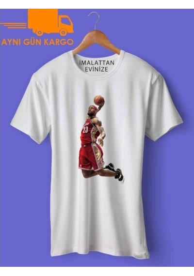 Lebron James Tasarım Baskılı Tişört Tshirt Ücretsiz Kargo