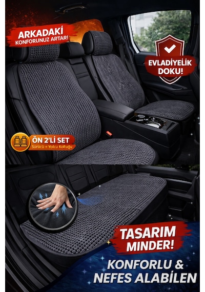 Universal Uyumlu Premium Örme 5 Parça Minder Füme