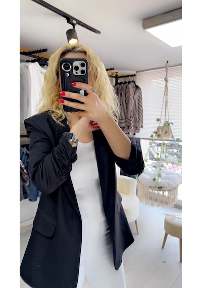 Siyah Oversize Blazer Ceket