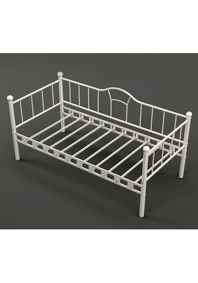 Missidea Kamelya Sedir Metal Beyaz Karyola 90x200 Cm. 90 x 200