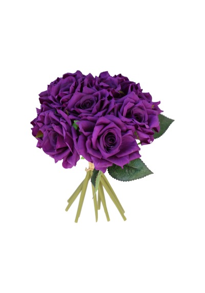 10lu Lüx Gul Demeti 25 Cm Mor Mor