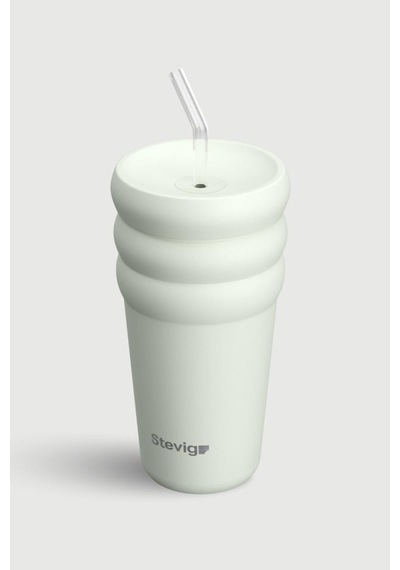 Stevig 3 Bubble Two-cap Straw Tumbler Çelik Termos 600 Ml Lightest Sky St-247 Su Yeşili