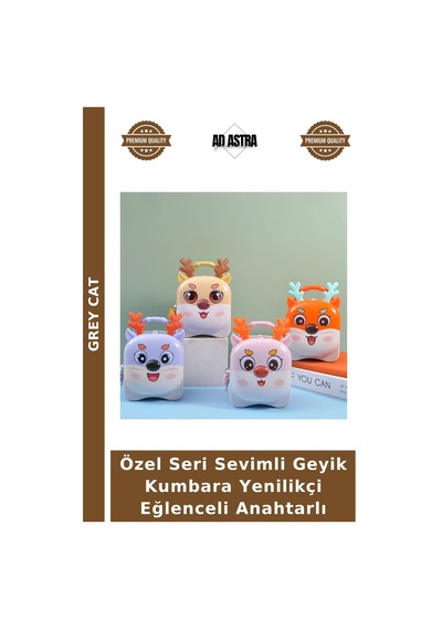 Özel Seri Sevimli Geyik Kumbara Yenilikçi Eğlenceli Anahtarlı