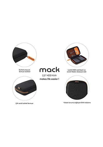 Mcc-4008 2.5 Hard Disk Kılıfı Siyah Turuncu
