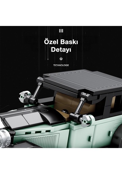 Reobrix Technic 811 Bentley 8 Litre Klasik Araba Yaratıcı Yapı Blok Seti Building Blocks - 249 Parça