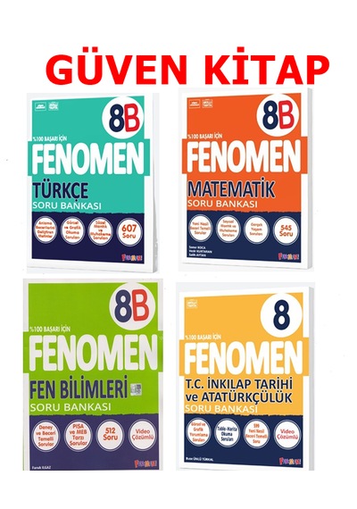 Fenomen Yayınları 8.sınıf B Türkçe Matematik Fen Ve İnkılap Set