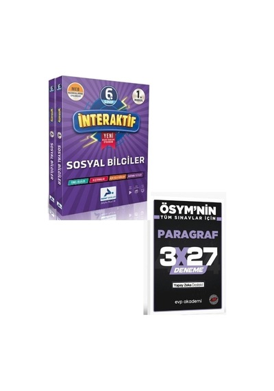 Paraf 2027 6. Sınıf İnteraktif Sosyal Bilgiler Etkinlikli Çalışma Kitabı 2 Modül+ Evp Akademi Paragraf