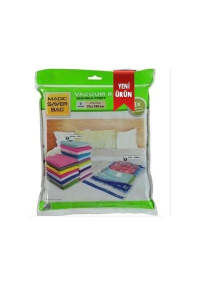 Magic Saver Bag Jumbo Vakumlu Poşet Şeffaf 73 x 130 CM