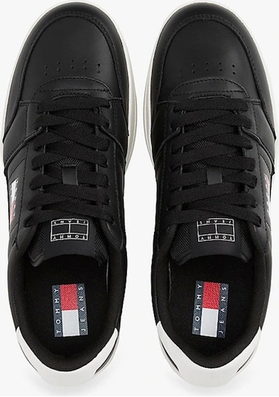 Tommy Hilfiger Tommy Jeans Erkek Siyah Greenwich Essential Deri Sneaker Siyah