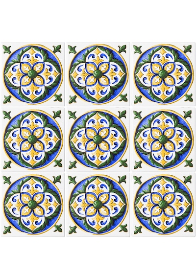 Can Seramik – 10x10 Cm. Cç-105 Kütahya Çini Karo 5'li 1 Paket