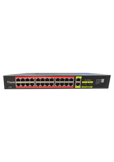 Tiwox TP-G2422SFP-POE300W 24 Port Gigabit +2xgb Rj45/2xsfp Uplink Switch